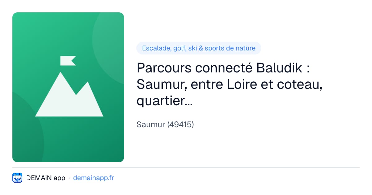 Parcours connecté Baludik : Saumur, entre Loire et coteau, quartier de Fenêt et chapelle royale — Saumur