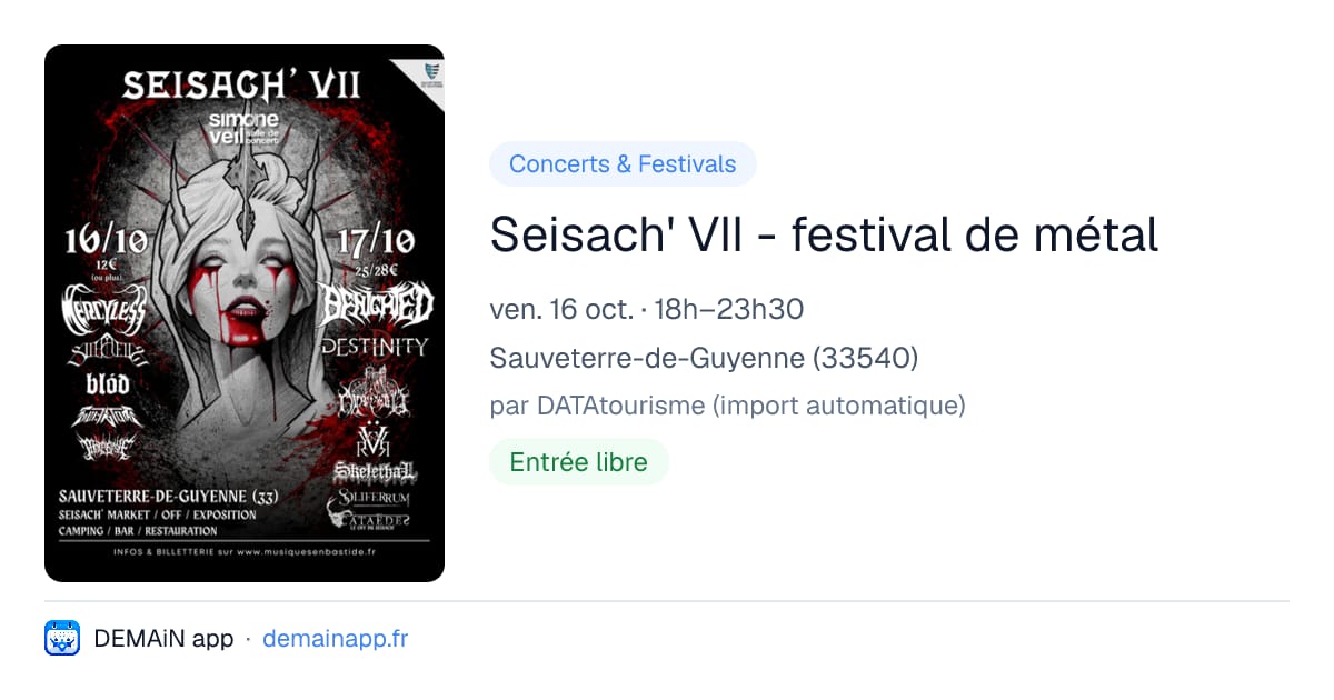 Seisach' VII - festival de métal — Sauveterre-de-Guyenne