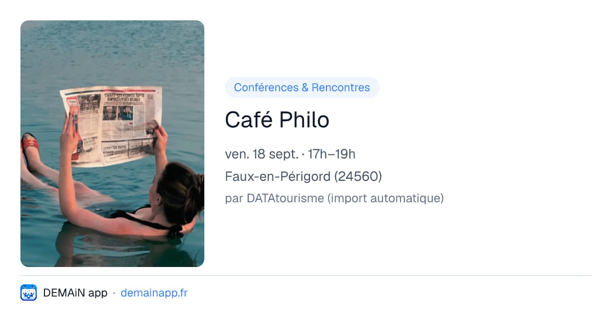 Café Philo — Faux-en-Périgord