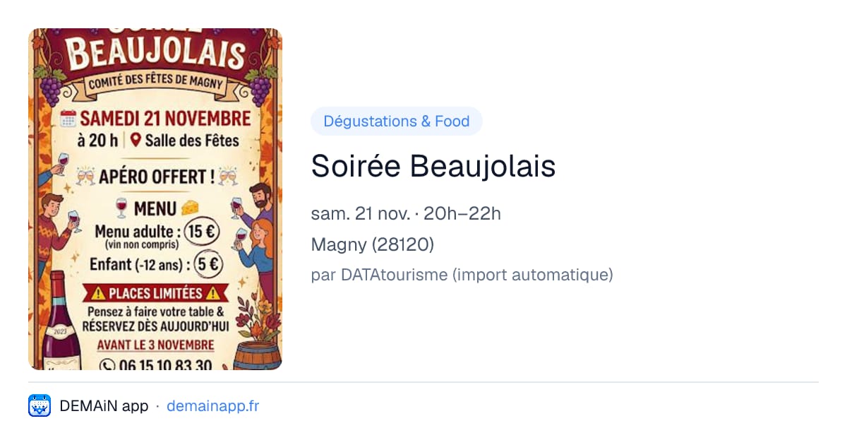 Soirée Beaujolais — Magny