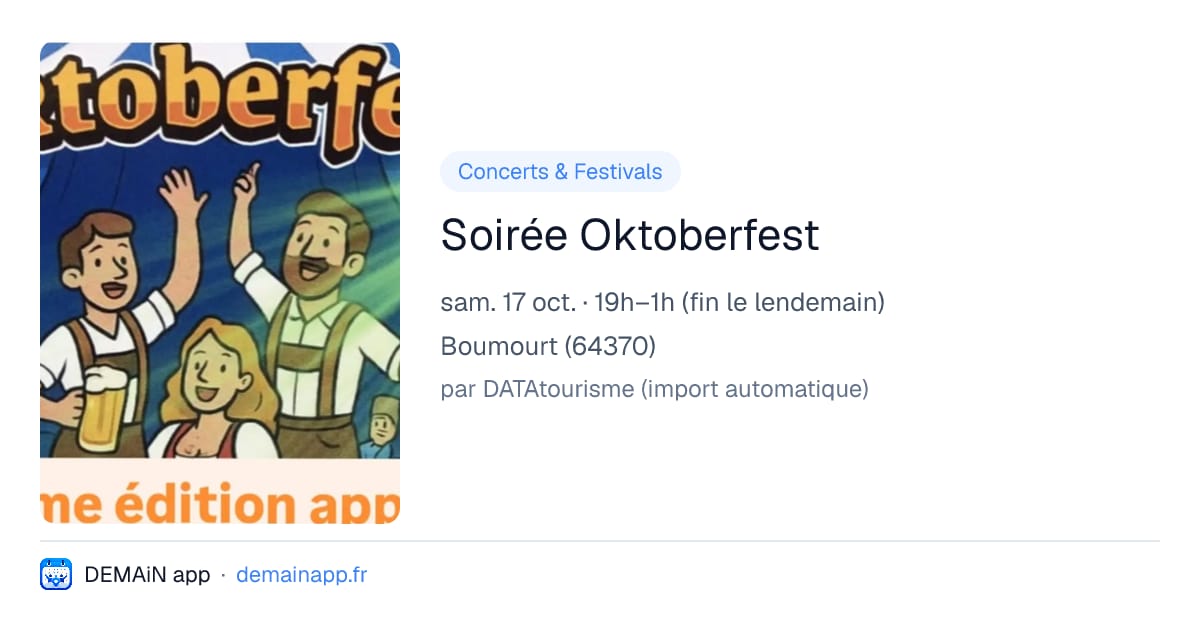 Soirée Oktoberfest — Boumourt