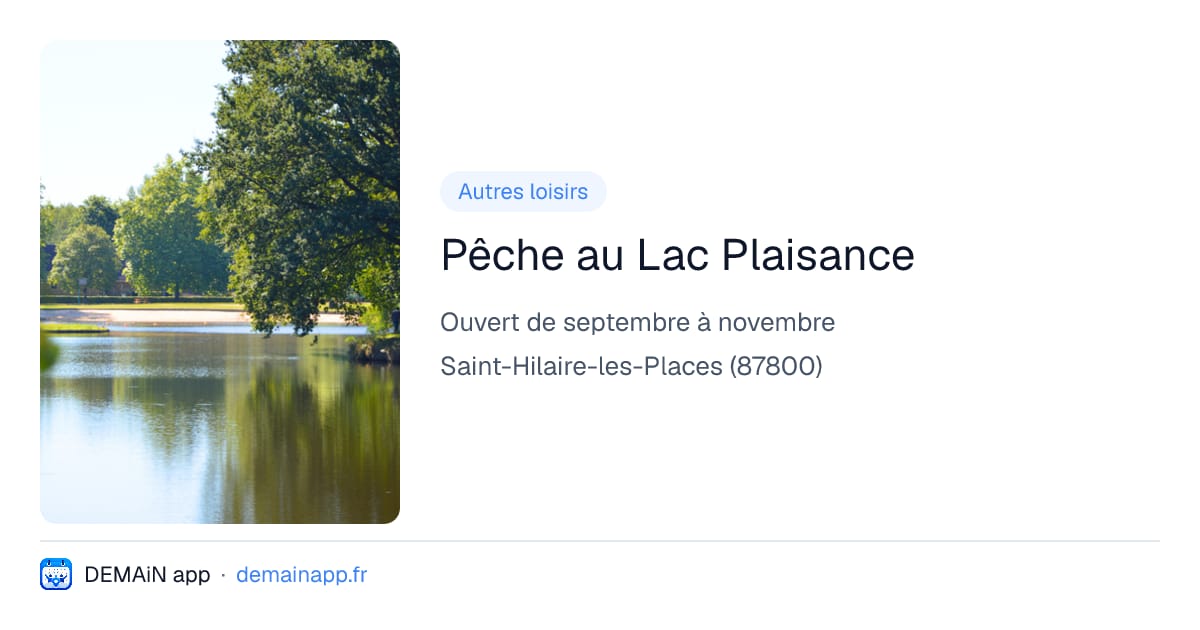 Pêche au Lac Plaisance — Saint-Hilaire-les-Places
