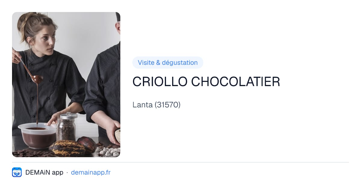 CRIOLLO CHOCOLATIER — Lanta