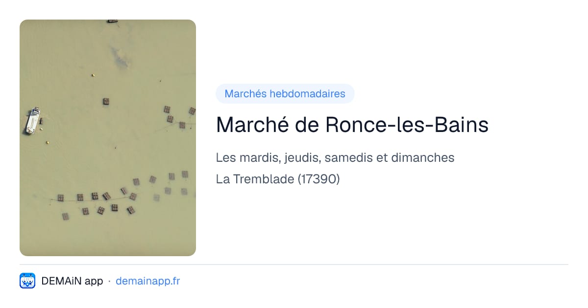 Marché de Ronce-les-Bains — La Tremblade