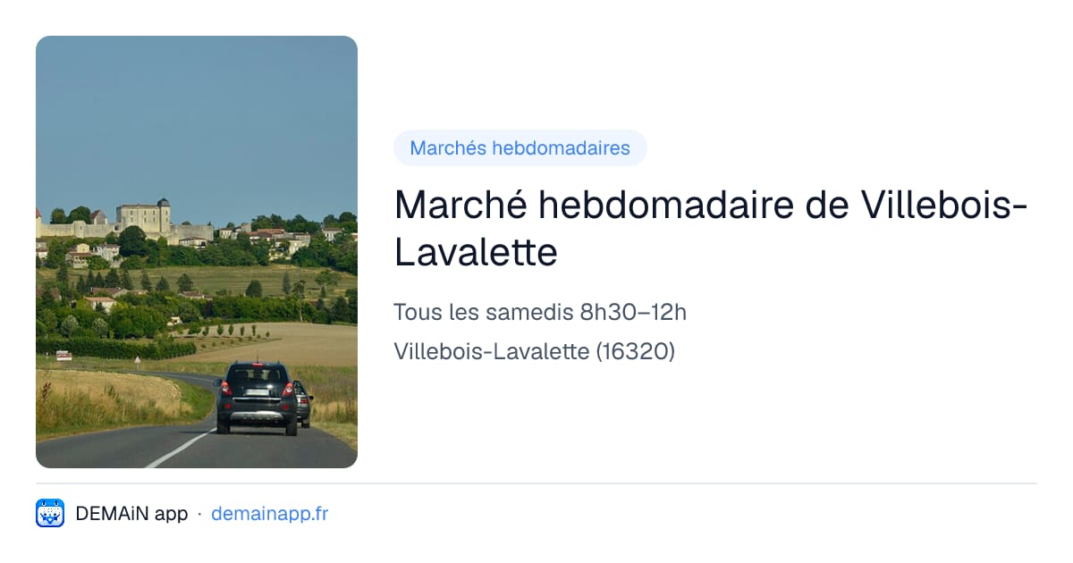 Marché hebdomadaire de Villebois-Lavalette — Villebois-Lavalette