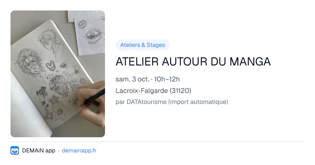 ATELIER AUTOUR DU MANGA — Lacroix-Falgarde