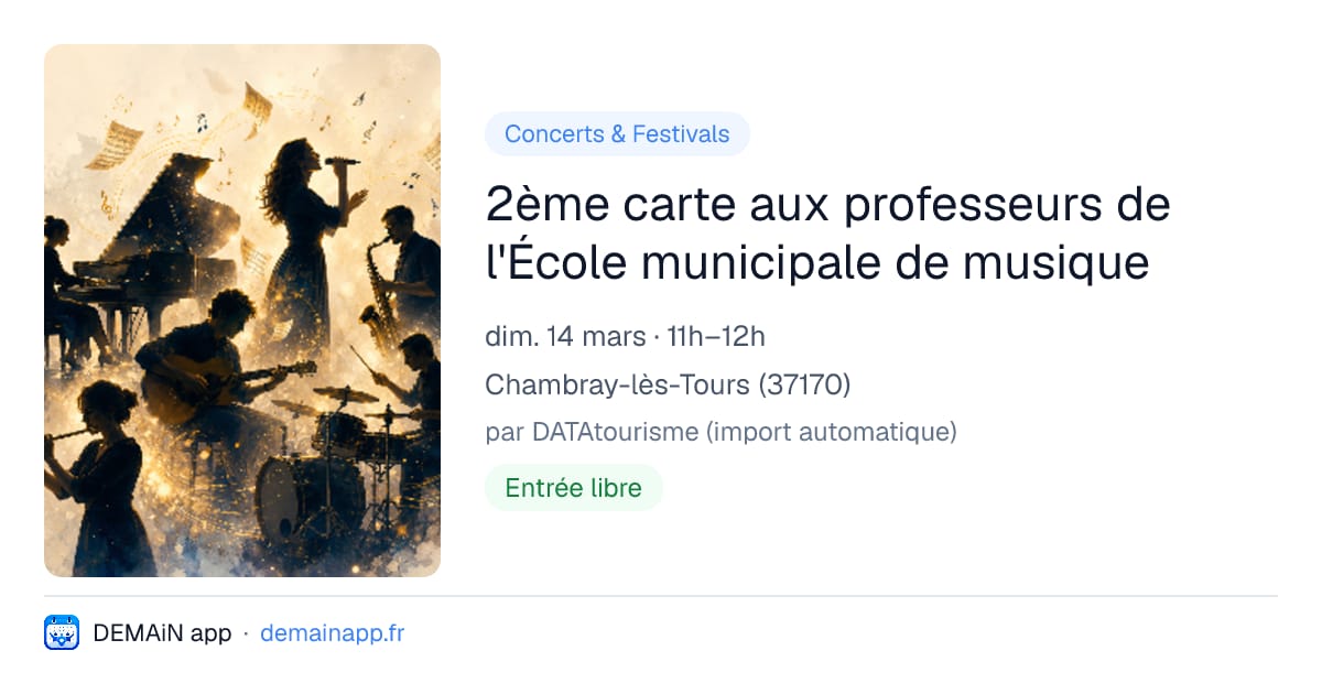 2ème carte aux professeurs de l'École municipale de musique — Chambray-lès-Tours