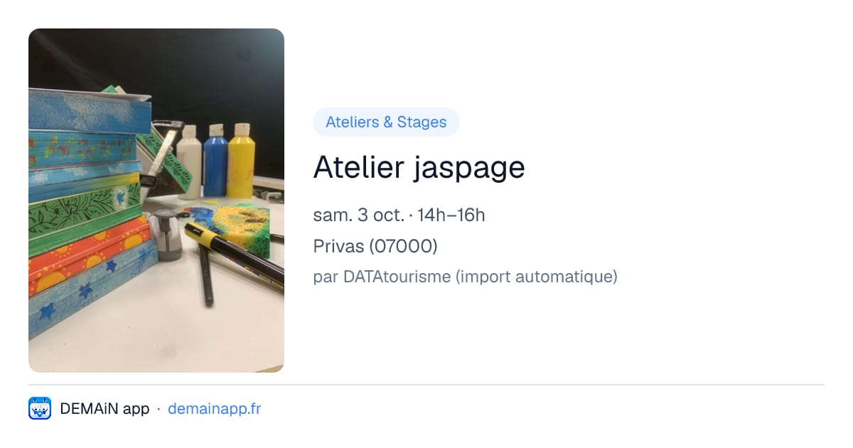 Atelier jaspage — Privas