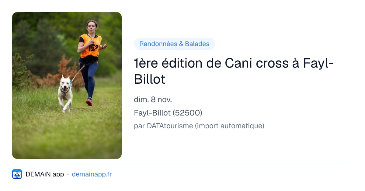 1ère édition de Cani cross à Fayl-Billot — Fayl-Billot