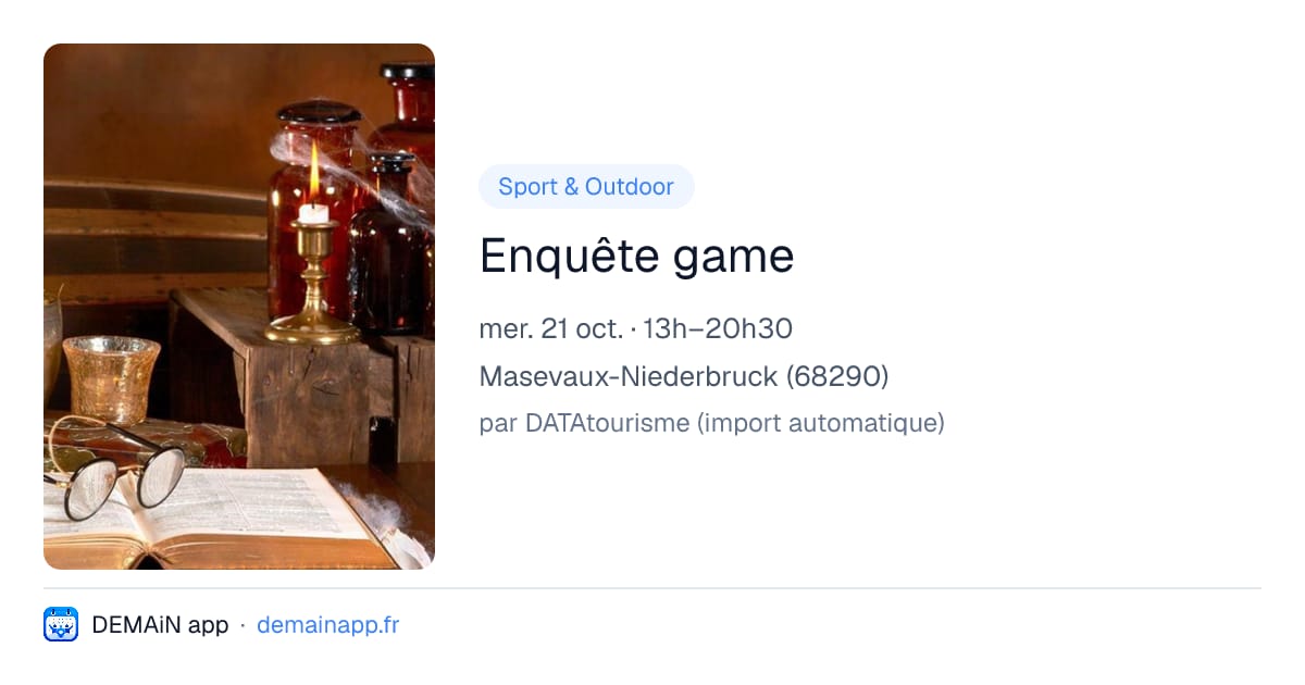 Enquête game — Masevaux-Niederbruck