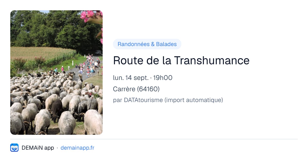 Route de la Transhumance — Carrère