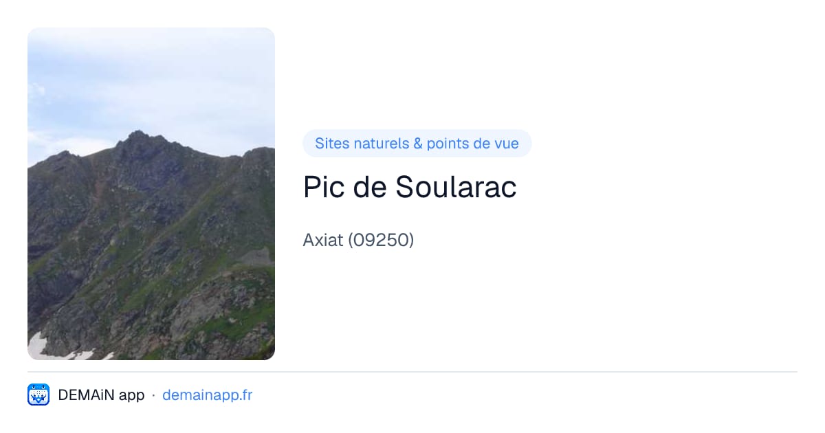 Pic de Soularac — Axiat