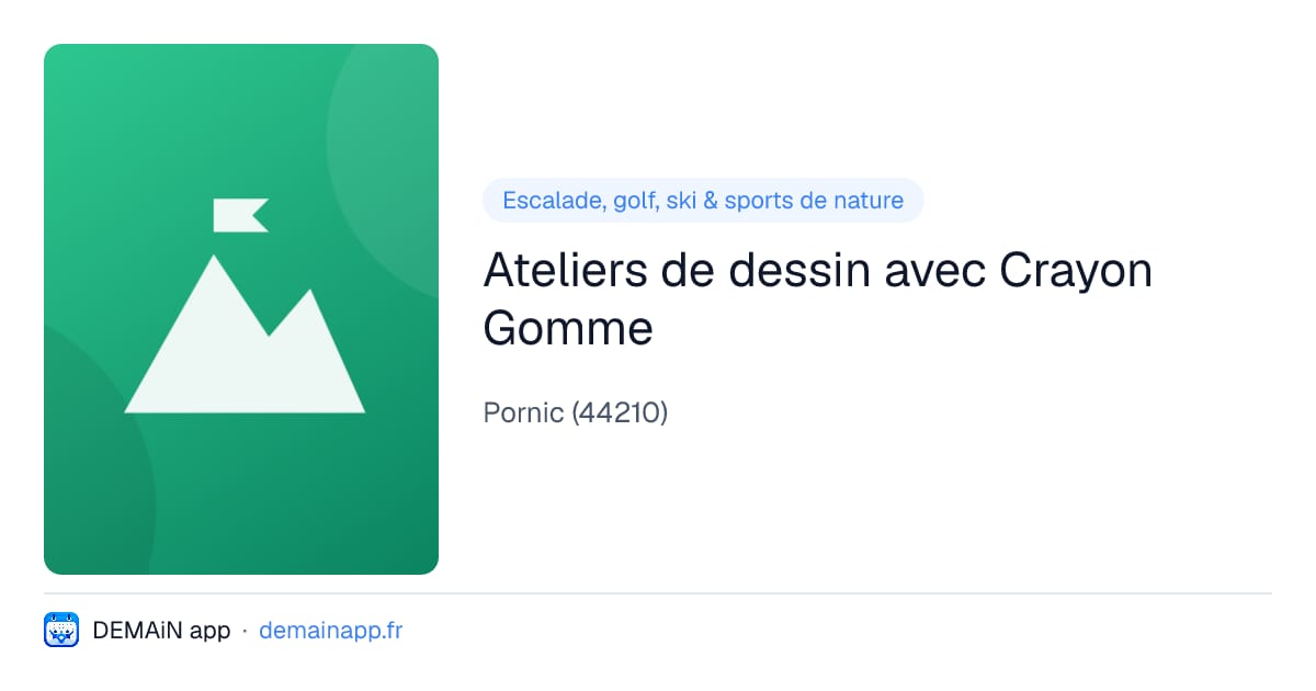 Ateliers de dessin avec Crayon Gomme — Pornic