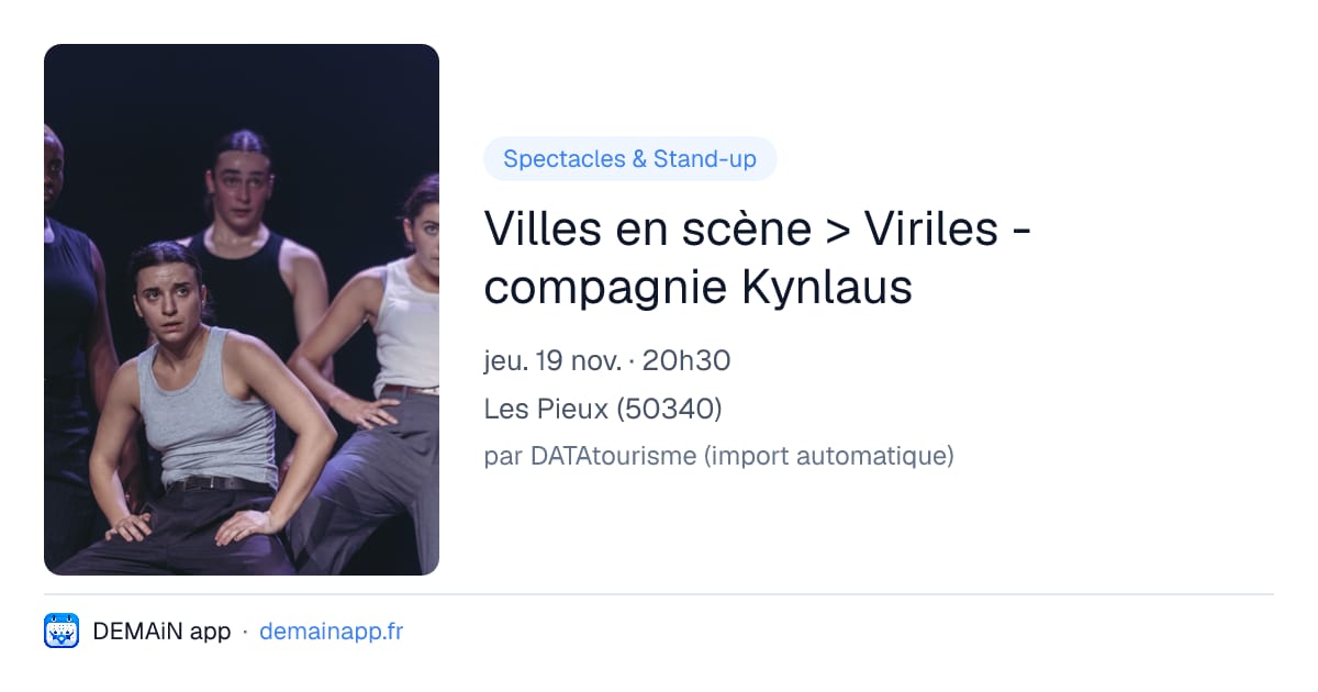 Villes en scène > Viriles - compagnie Kynlaus — Les Pieux