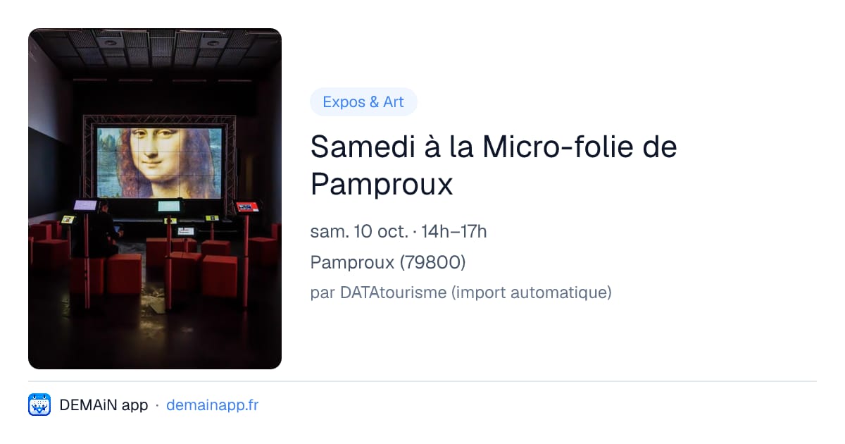 Samedi à la Micro-folie de Pamproux — Pamproux