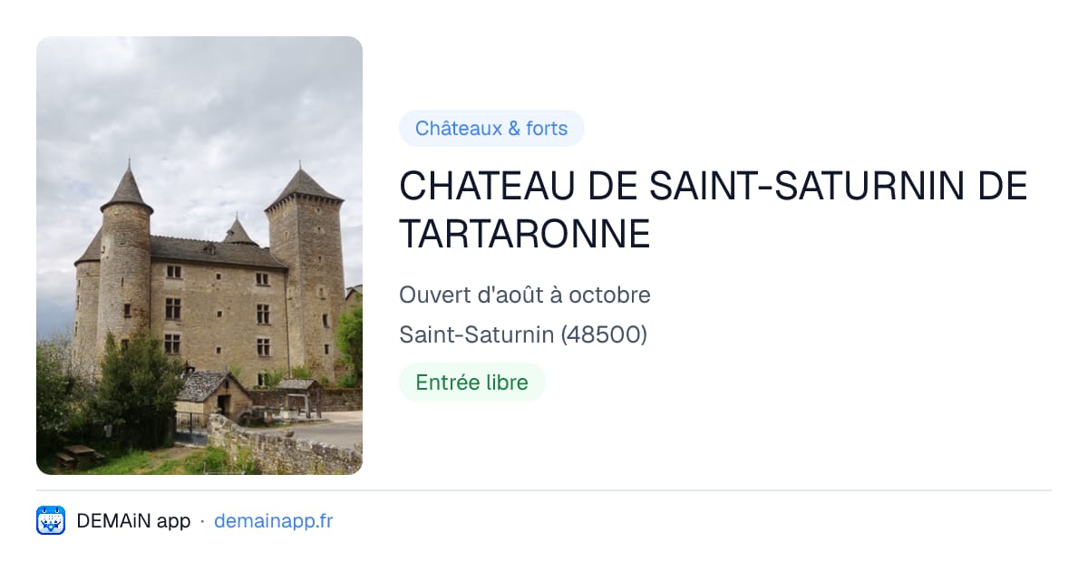 CHATEAU DE SAINT-SATURNIN DE TARTARONNE — Saint-Saturnin