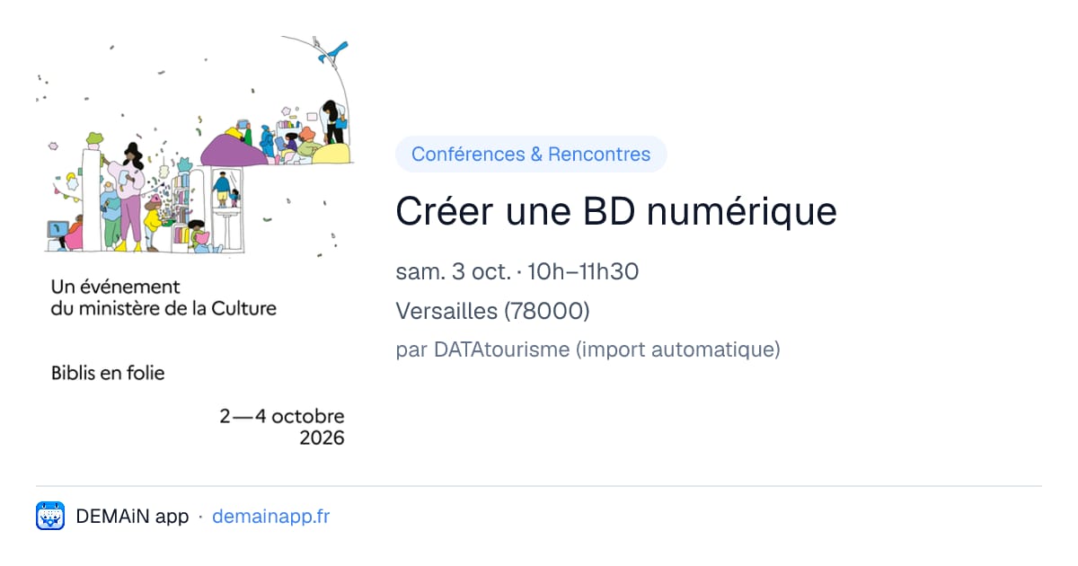 Créer une BD numérique — Versailles