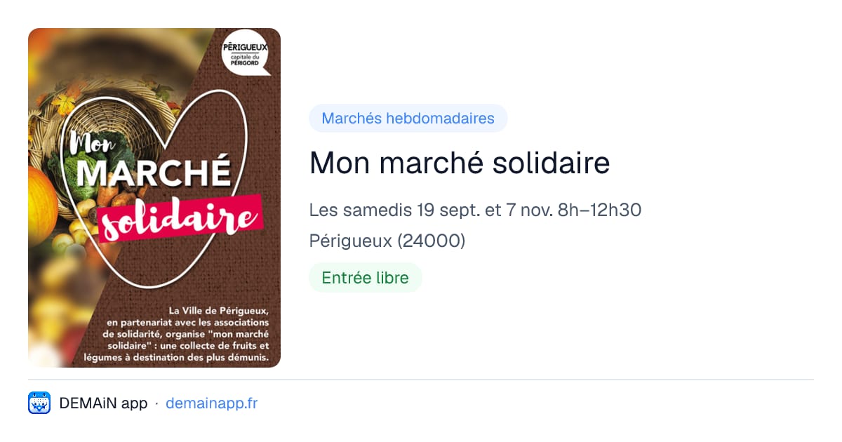 Mon marché solidaire — Périgueux