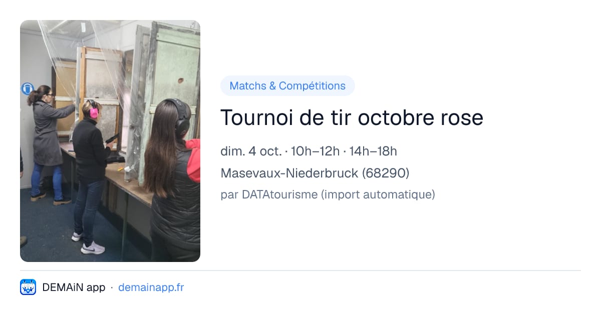 Tournoi de tir octobre rose — Masevaux-Niederbruck