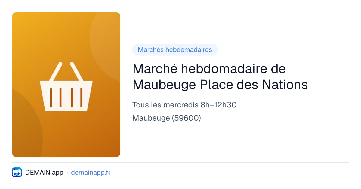 Marché hebdomadaire de Maubeuge Place des Nations — Maubeuge