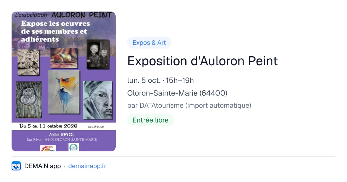 Exposition d'Auloron Peint — Oloron-Sainte-Marie