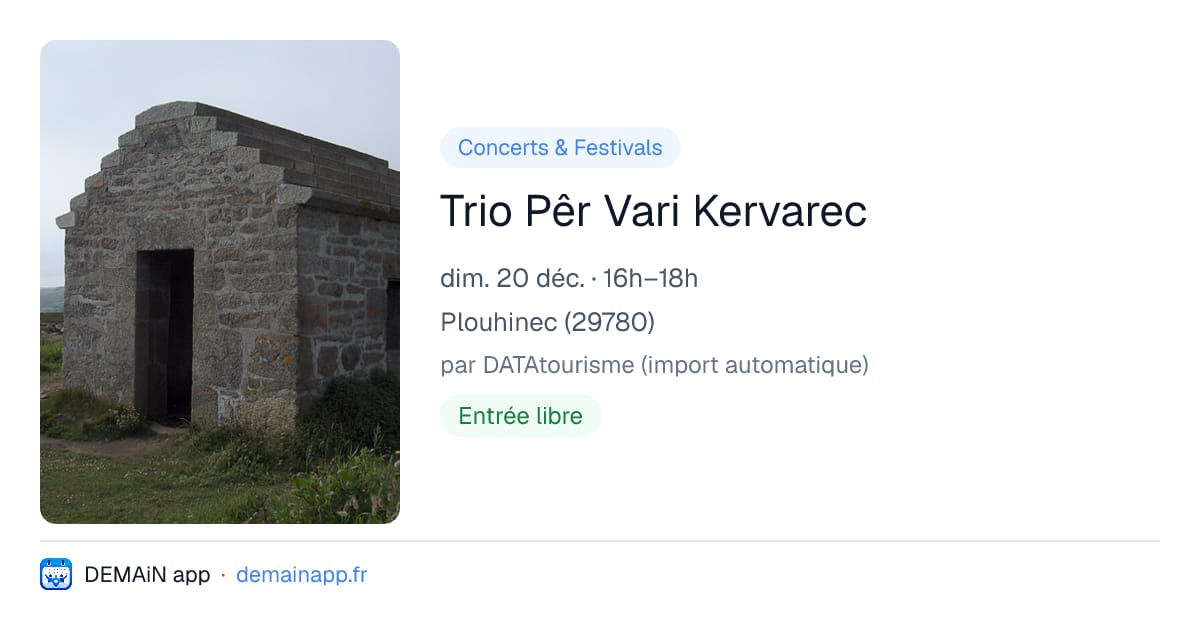 Trio Pêr Vari Kervarec — Plouhinec