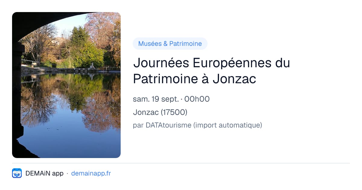 Journées Européennes du Patrimoine à Jonzac — Jonzac