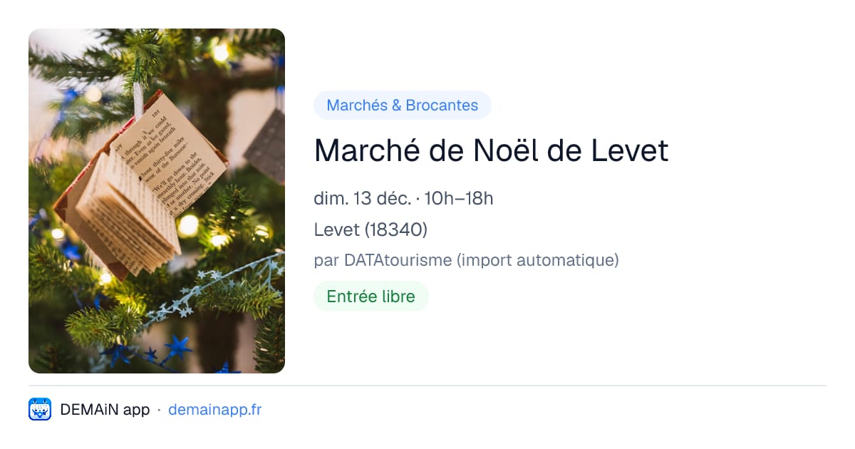 Marché de Noël de Levet — Levet