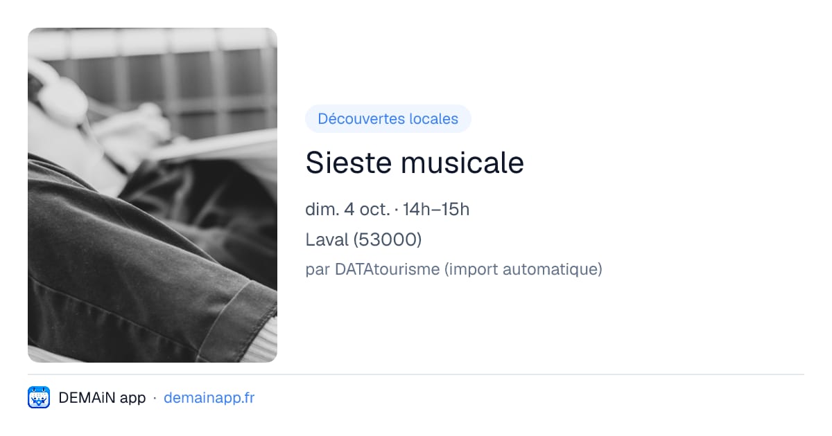 Sieste musicale — Laval