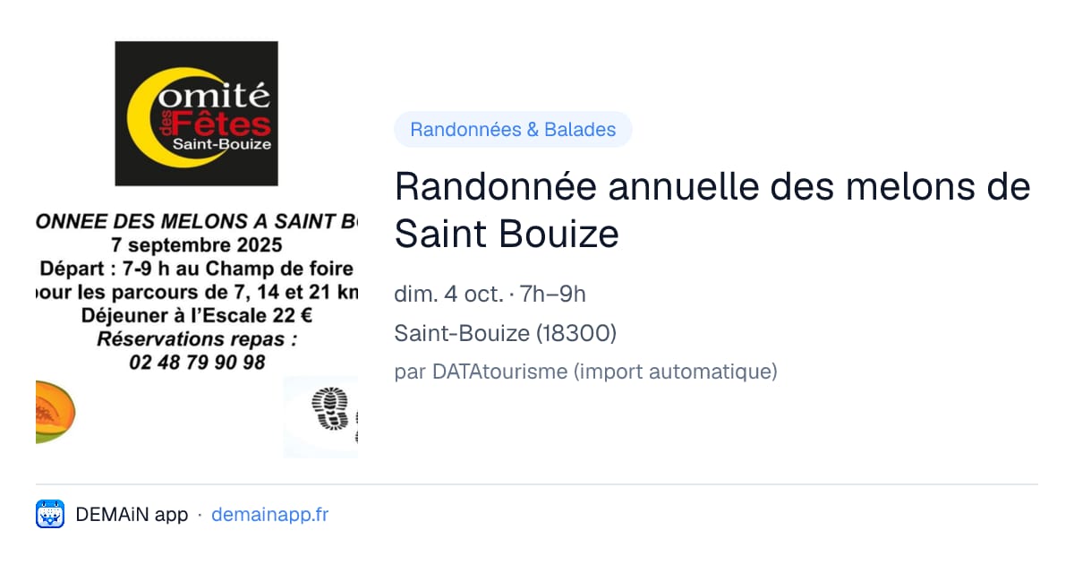 Randonnée annuelle des melons de Saint Bouize — Saint-Bouize