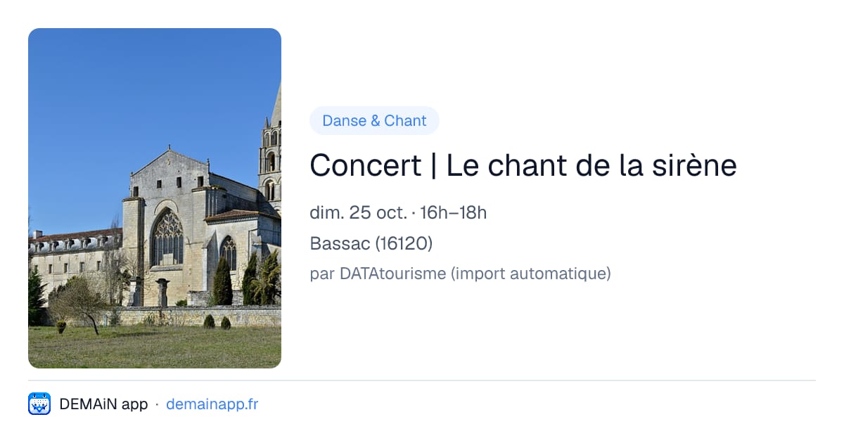Concert | Le chant de la sirène — Bassac