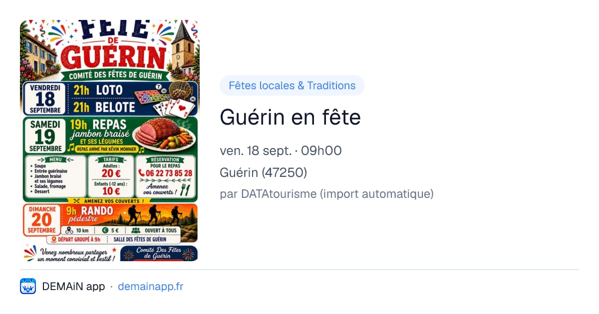 Guérin en fête — Guérin