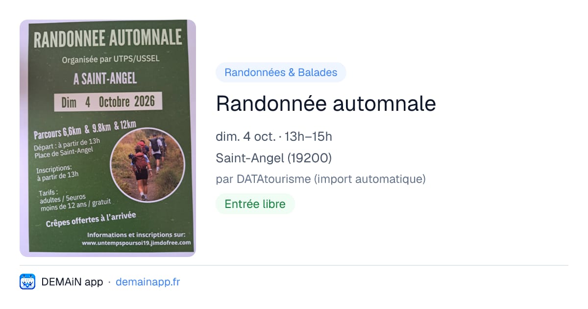 Randonnée automnale — Saint-Angel