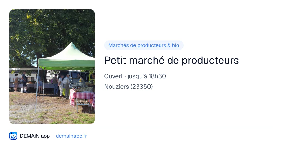 Petit marché de producteurs — Nouziers