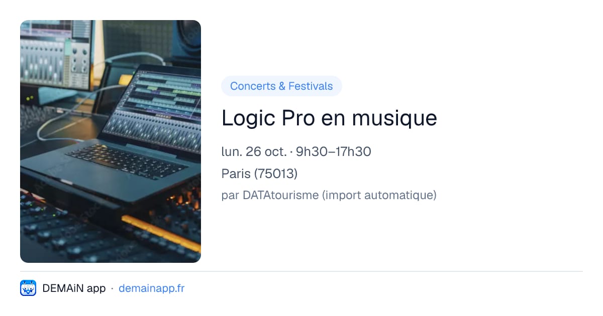 Logic Pro en musique — Paris