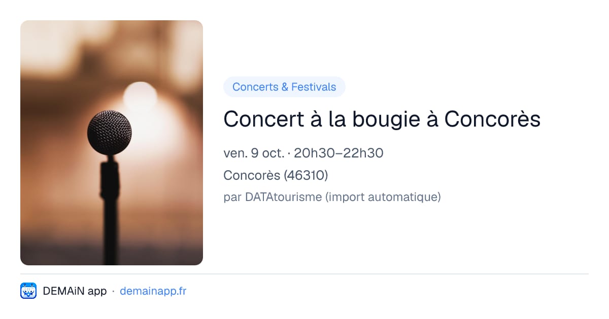 Concert à la bougie à Concorès — Concorès