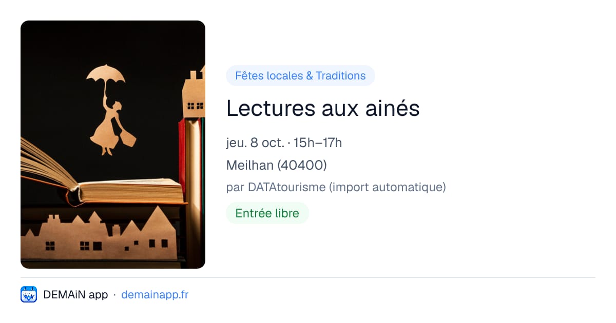 Lectures aux ainés — Meilhan