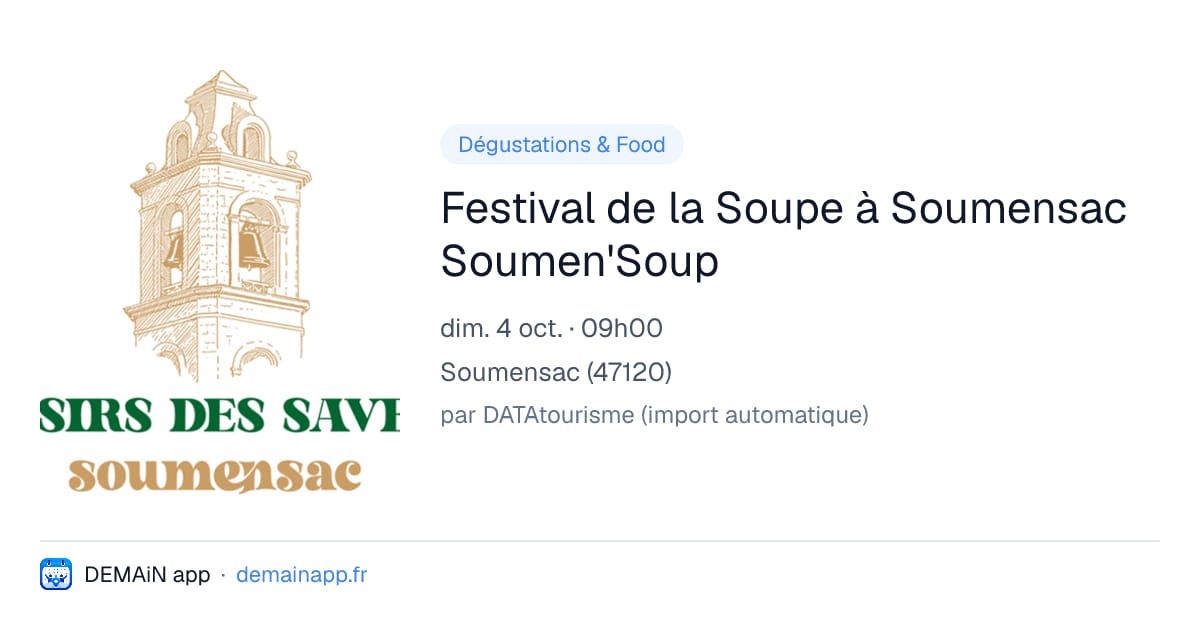 Festival de la Soupe à Soumensac Soumen'Soup — Soumensac