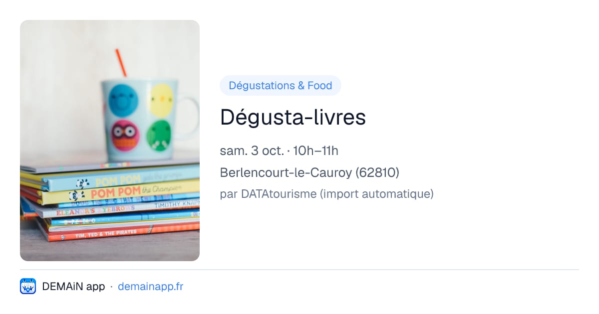 Dégusta-livres — Berlencourt-le-Cauroy