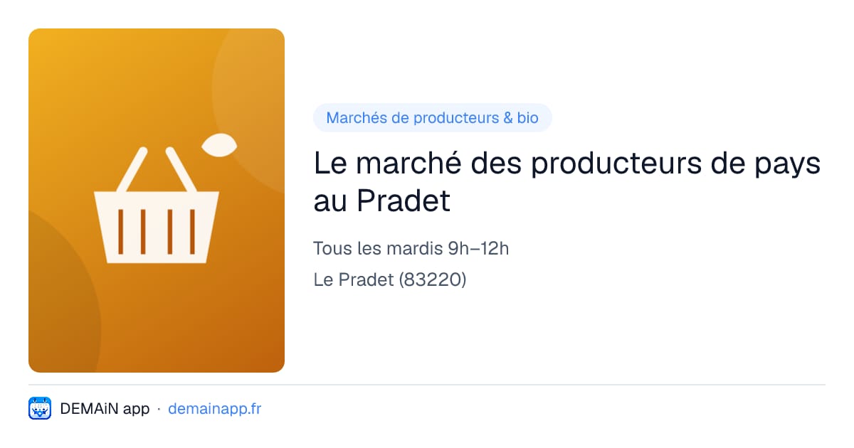Le marché des producteurs de pays au Pradet — Le Pradet