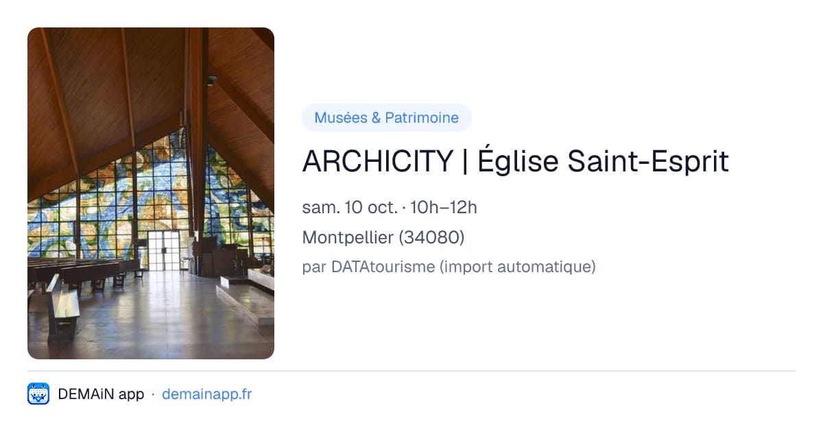 ARCHICITY | Église Saint-Esprit — Montpellier