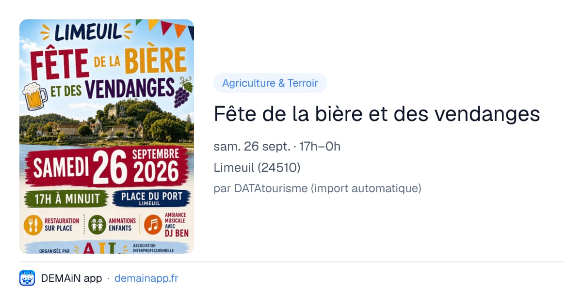Fête de la bière et des vendanges — Limeuil