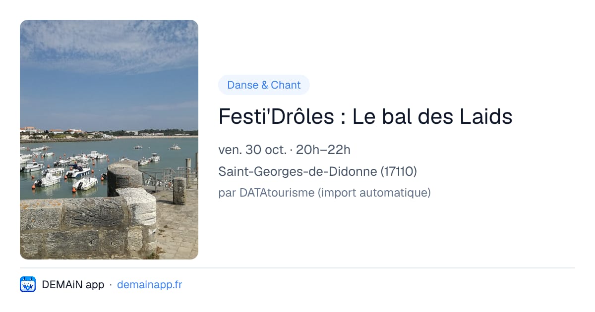 Festi'Drôles : Le bal des Laids — Saint-Georges-de-Didonne