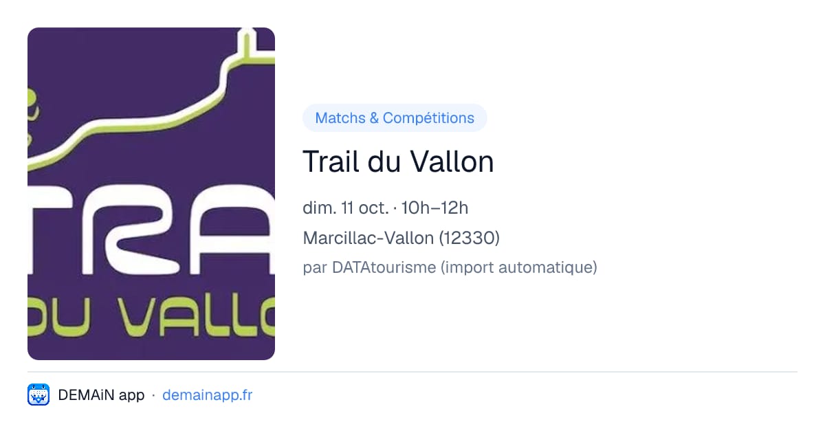 Trail du Vallon — Marcillac-Vallon