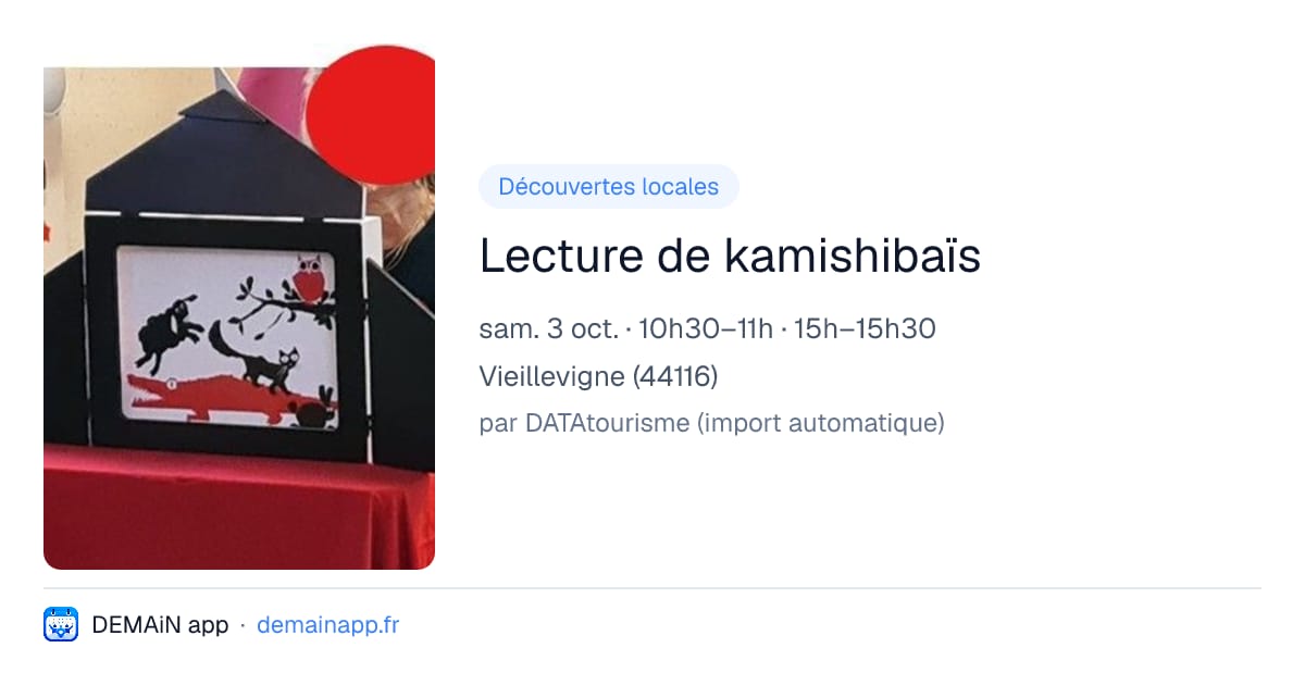 Lecture de kamishibaïs — Vieillevigne