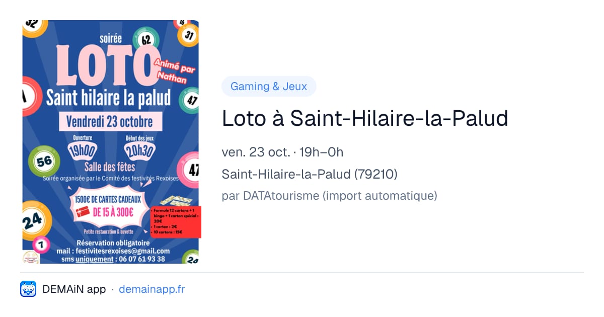 Loto à Saint-Hilaire-la-Palud — Saint-Hilaire-la-Palud