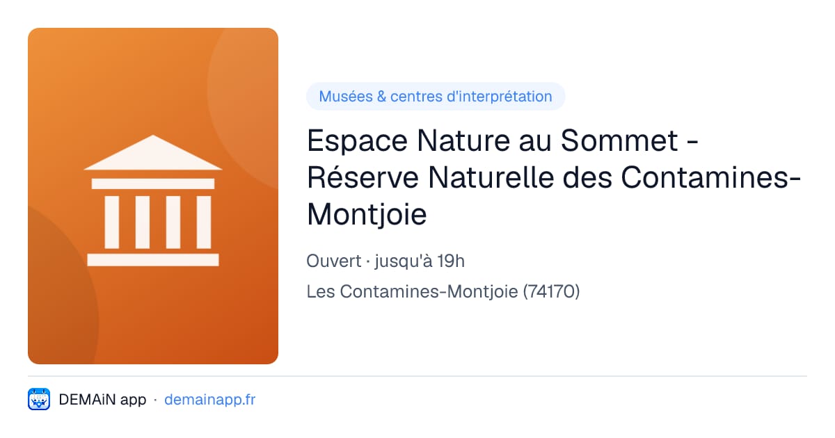 Espace Nature au Sommet - Réserve Naturelle des Contamines-Montjoie — Les Contamines-Montjoie
