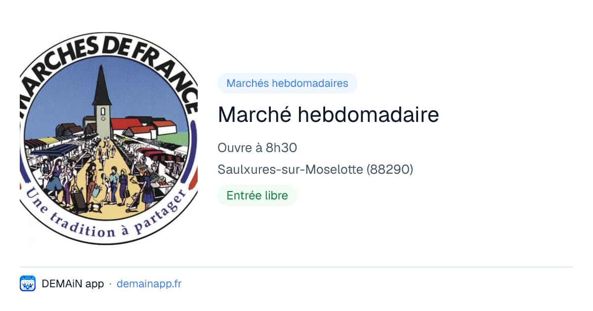 Marché hebdomadaire — Saulxures-sur-Moselotte