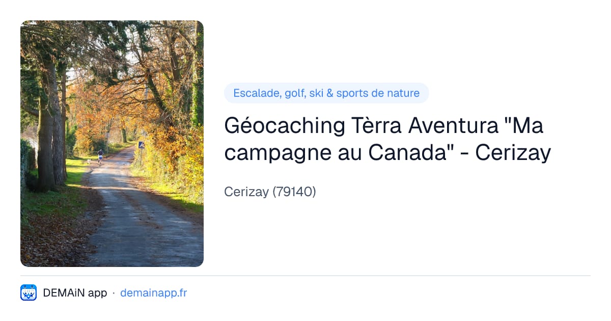 Géocaching Tèrra Aventura "Ma campagne au Canada" - Cerizay — Cerizay