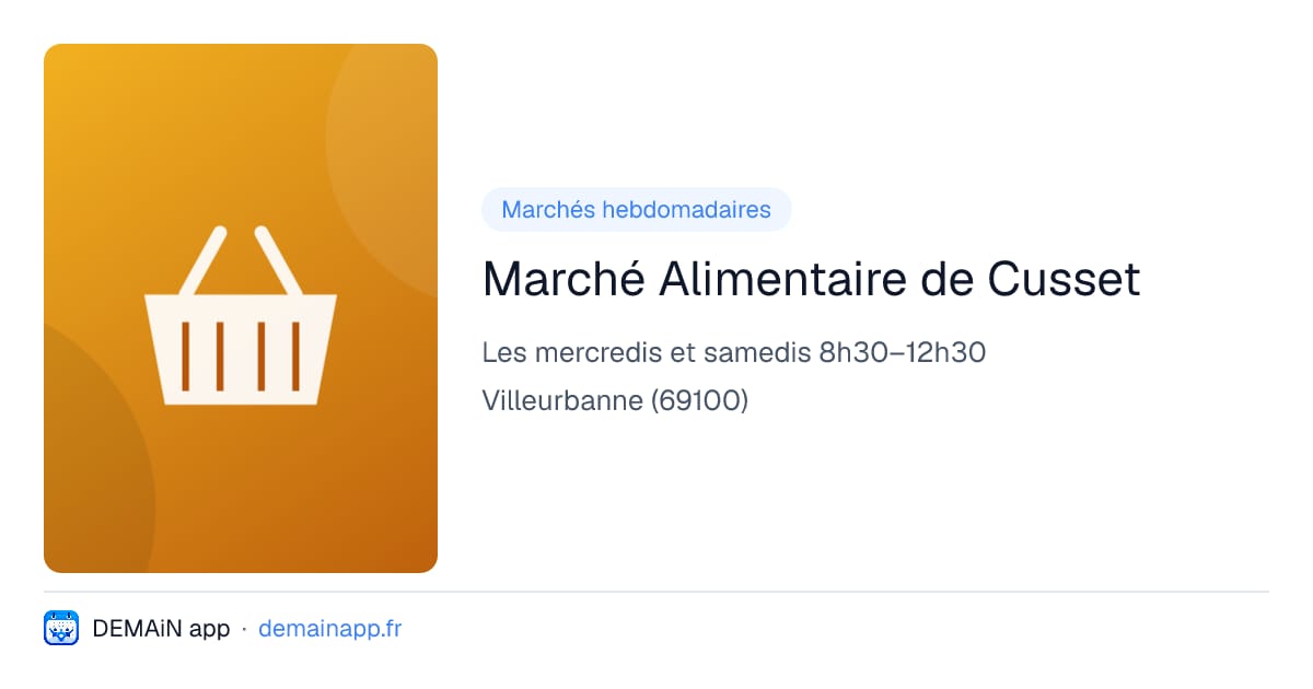 Marché Alimentaire de Cusset — Villeurbanne